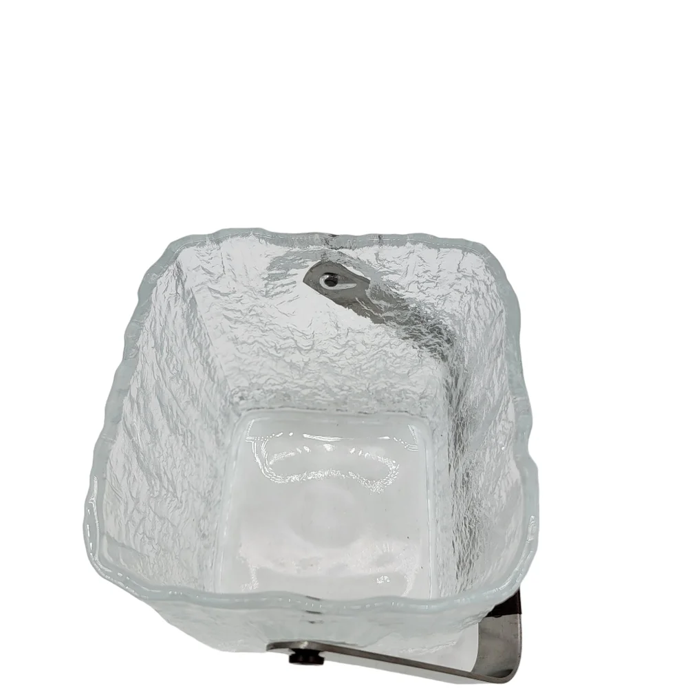 Vintage 1960s Century Modern Crystal Glass Original Ice Bucket